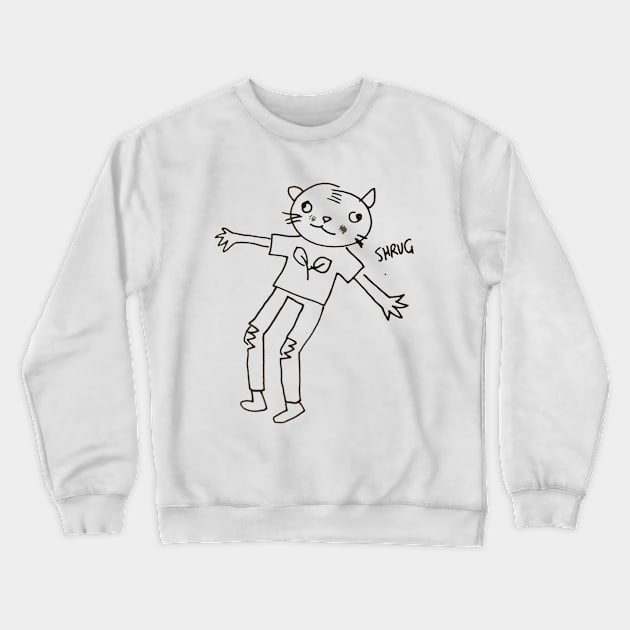 Silly Ol' Cat Face Crewneck Sweatshirt by Kcael